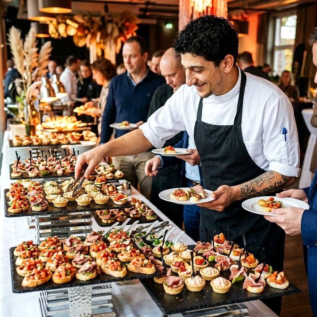 Chef aan huis van Chefs Street bereidt een diner op locatie