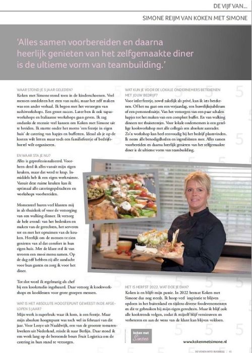 Koken met Simone | Catering Wilnis | Cateraar.nl